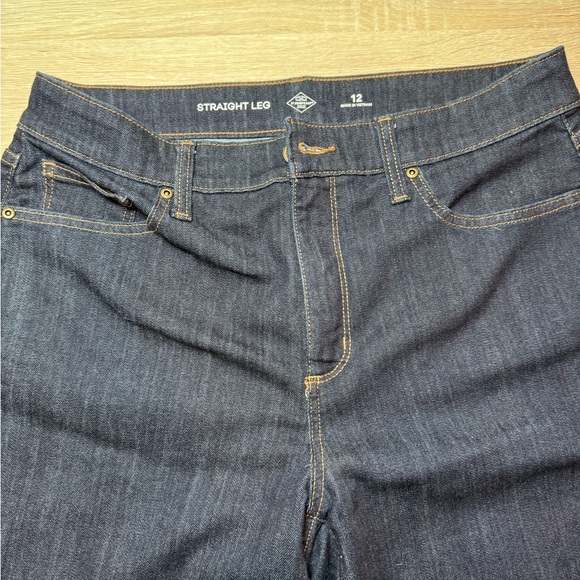 St. John's Bay Denim - St. John’s Bay Straight Leg Dark Blue Jeans